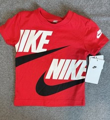 Nike Unisex Toddler 2T Red Logo Graphic Print Crew Neck Short Sleeve T-Shirt
