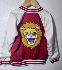 Osh Kosh Genuine Kids Bomber Jacket 5T Lion Circus Varsity Retro Red Toddler