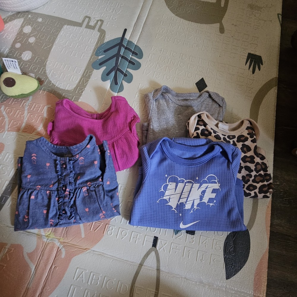 Baby Girl Long Sleeve Bodysuit And Top Bundles 6M
