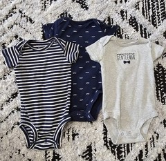 Carter’s Baby Boy Mommy’s Little Gentleman 3 piece Bodysuit Set 6 mos.