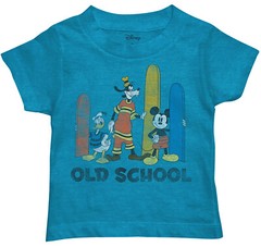 Disney Mickey Goofy Donald Old School Toddler Boys Turquoise Heather T-shirt New