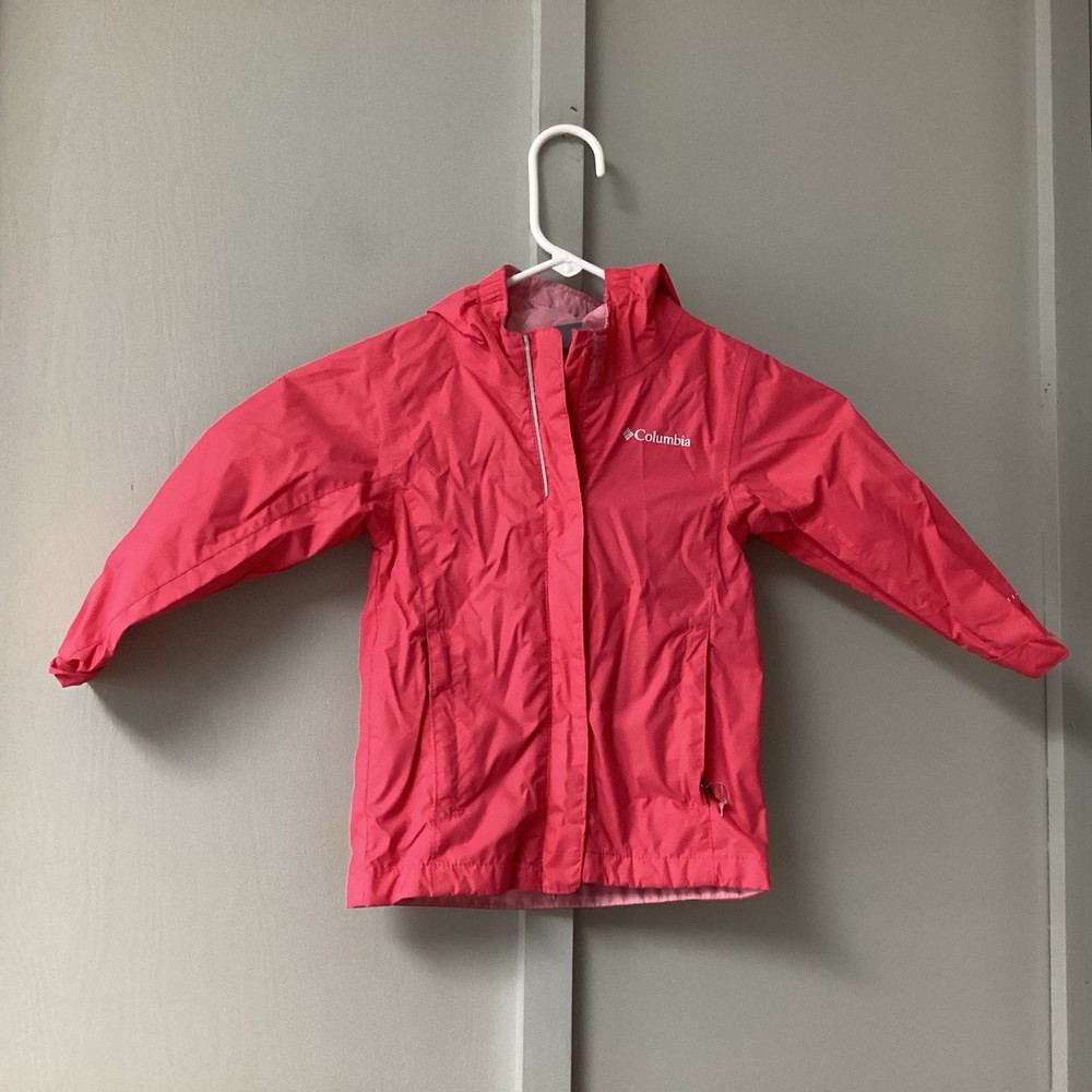 Columbia Jacket Toddler 3T Pink Switchback II Rain Full Zip Hooded Outdoor Coat