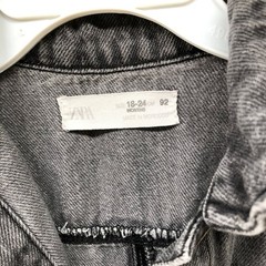 Zara Girls 18-24M Denim Shirt Jacket Gray Longline Dress Relaxed Oversized