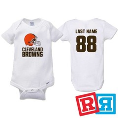 Personalized Cleveland Browns Gerber Baby Onesie® Cotton Custom Bodysuit