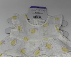 Girls Size 3M 4-Piece Koala Baby 2-Pack Dress And Diaper Cover Sets Purple