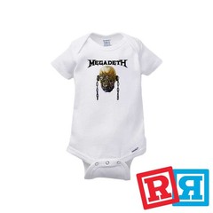 Megadeth Gerber Baby Onesie® Cotton Unisex White Short Sleeve Bodysuit