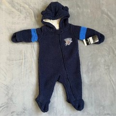 NBA Oklahoma City Thunder Baby Boys’ Sherpa Sleeper Blue 18 months