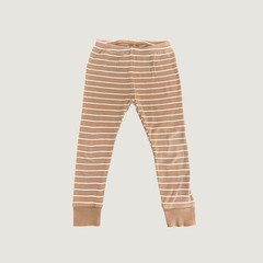 Carters Toddler 2T Pajama Pants Brown White Striped Cotton Snug Fit 1336