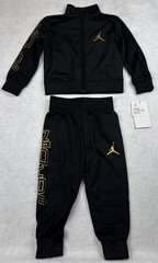 Jordan Baby Tracksuit Set 24M Black Gold Jumpman Full Zip Jogger 2 Piece NWT