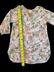 Zara Home kids Pink/Teal Sea Life Cotton Long Sleeve Tunic Top-3-4Yrs 104cm