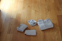 Carmina grey baby 9 month 4 piece knit set top pants hat blanket
