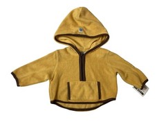 Lullaby Club Infant Yellow Hoodie Jacket With Brown Trim Size 3-6M- New