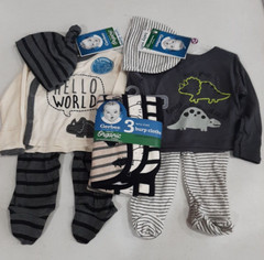 Gerber Baby Boy’s 9 Piece Gift Set Size 0-3 Months Dino Take Me Home, Burp Cloth