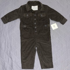 Banana Republic Baby Organic Cotton Brown Corduroy Jumpsuit 12-18 Months NWT￼￼