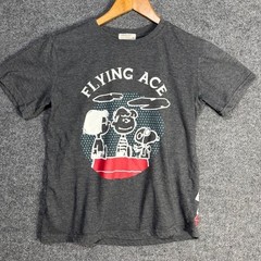 Charlie Brown Shirt Kids Small Flying Ace Peanuts Friends Graphic Tee Grey