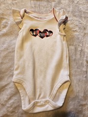 Girl’s White Tommy Hilfiger Bodysuit Size 12 Months One Piece Snap Closure EUC