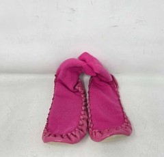 NWOT 3Y-5Y Hanna Andersson pink moccasin slipper socks for toddler girl’s