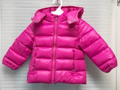 Polo Ralph Lauren Girls Hot Pink Down Puffer Jacket Coat Hooded Toddler 24M 24