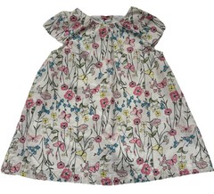 Little Wonders Dress 3-6 Mo Cotton Lined Girls Summer Wild Flowers Butterfly