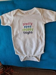 Baby girl handmade embroidered one-piece Bodysuit Size 3-6 months NEW