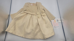 Vintage Bonnie Baby Bonnie Jean Infant Girls Gold Metallic Sweater B8