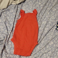 Carter’s 3M Red/White Polka Dot Ladybug Cotton Knit Snap Bodysuit Sleeveless