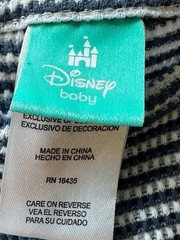 Disney Baby Mickey Mouse Pluto Striped Blue/White Romper 12M Pockets