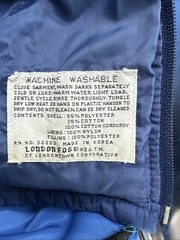 Vintage London Fog Puffer Jacket Kids Size 3M Retro Blue Red Off White Ski