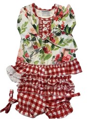 Sugar Bee Boutique NEW Twirl Dress size 3 months Christmas/Holiday/Holly So Cute