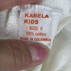 (N2) KARELA KIDS vit100% cotton white knit bodysuits and shoes for girls,size 0