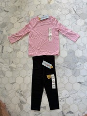 Cat & Jack 2T Black Pant And Pink T-shirt NEW