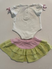 Y2K Disney Winnie the Pooh 2pc Bodysuit & Skirt Set 0-3M