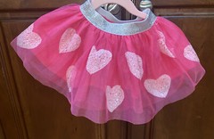 Sweet Wink little girls sequin Heart Pink tutu skirt 0-12 Months Valentine’s Day