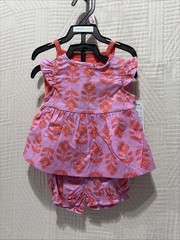 child of mine by carter’s baby girl 3 Piece Floral cotton short outfit 0-3 M New