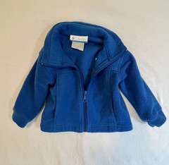 Columbia Blue Fleece Full Zip Jacket Baby Toddler Size 18-24 Months Outerwear