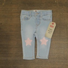 levi’s Baby Girls Star Western Jeans 01N489F Rose blue 3M