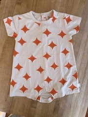 Tiny Cottons 24 Month Playsuit In Orange Sparkle Pattern NEW Without Tags
