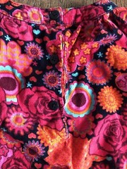 Le*Top Toddler Bohemian 60s Style Long Sleeve Multi-colored Floral Dress 24 mos