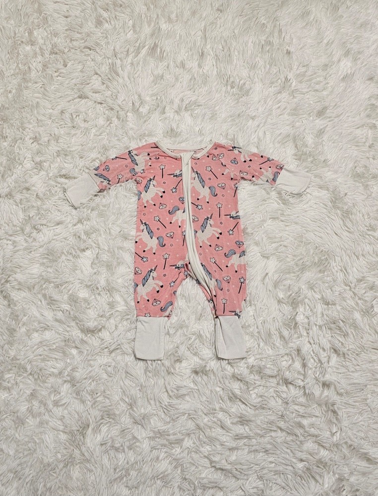 Little Sleepies OG PINK UNICORNS Zippy Pajamas PREEMIE