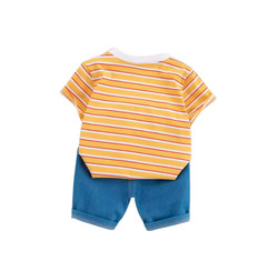 Kids Boys Giraffe Cartoon Tee and Shorts 2PCS Set Toddler Cotton Sport Suit