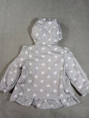 London Fog Baby Gir Infants 12M Months Gray White Puffer Hooded Insulated Jacket