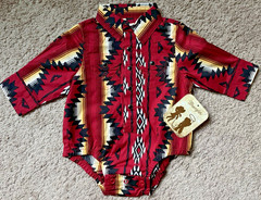 Wrangler Baby Infant Pearl Snap One Piece Sz 0-3M New With Tags!
