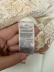 janie and jack Deer Twill Dress Sz 3 Nutmeg Cream Cotton Flannel