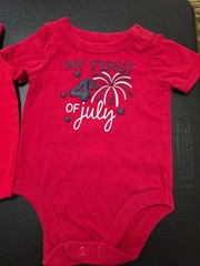 Girls 6-9m Lot Of 2 Patriotic Rompers