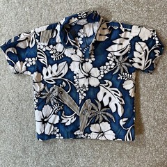 Hawiian shirt infant boys size unknown no tag see measurements button up cotton