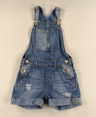 Gap Denim Shortalls Girls Size 3T Blue Light Wash Adjustable Straps Overalls