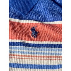 Ralph Lauren Kids Multi Color Striped Polo Romper Blue Red 18M
