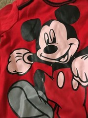 Infant Baby 0-3 Months Mickey Mouse Disney Snap Crotch Shirt Lightweight