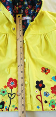 LZH Toddler Raingear Set Raincoat & Pants Yellow Flower Lining Size 3T