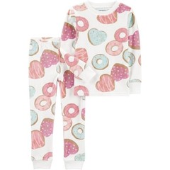 Carter’s Child of Mine Soft Velvety Velour Donut Print Pajama Set, Size 5T